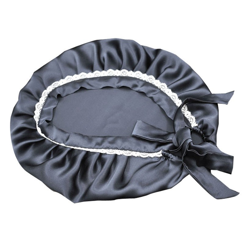 Silk Lace Sleep Cap For Women Hair Care Silk Night Bonnet