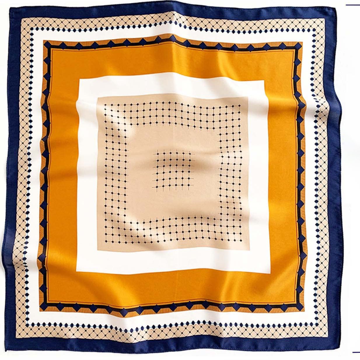 100% Pure Mulberry Silk Square Head Scarf For Women