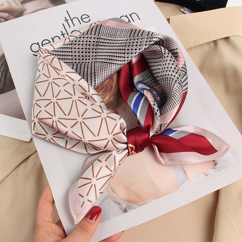 21''x21'' Womens Silk Chic Printed Square Silk Scarf