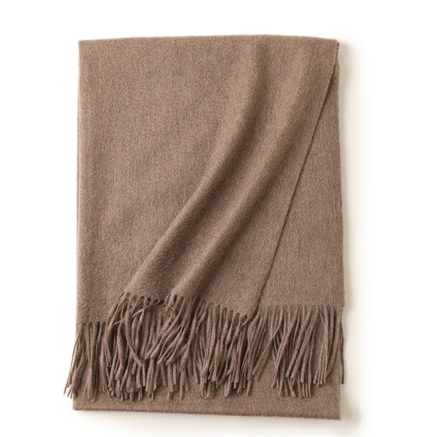Womens Cashmere Shawl And Wraps Large Cashmere Scarf With Fringe Taupe XL
