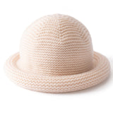 Womens Cashmere Bucket Hat Rolled Brim Cashmere Cloche Hat Multi Colors