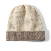 Adult Cashmere Beanie Double Layer Mixed Colors Cashmere Hats for Fall Winter