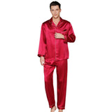 Men's Long Luxury Mulberry Silk Pyjamas Pure Silk Sleepwear