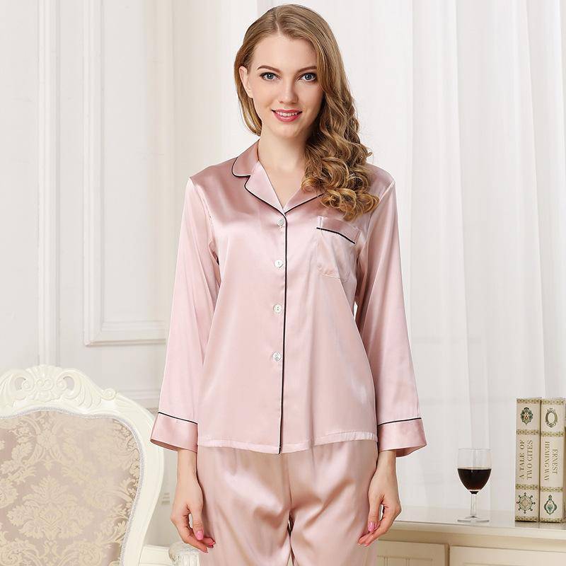 Silk Pajamas Long Mulberry Silk Two - piece Silk Pyjamas Set