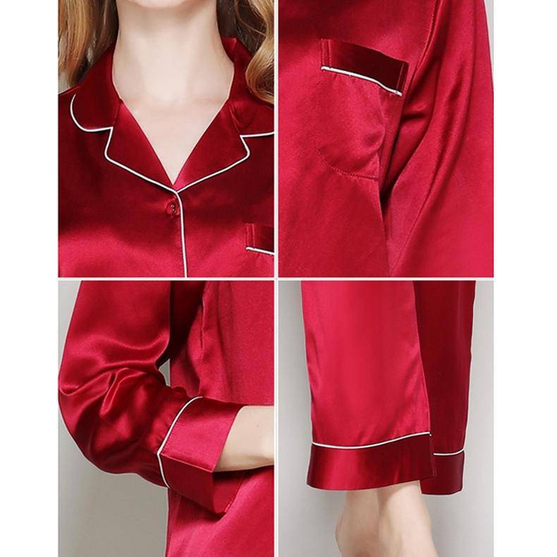 Silk Pajamas Long Mulberry Silk Two - piece Silk Pyjamas Set
