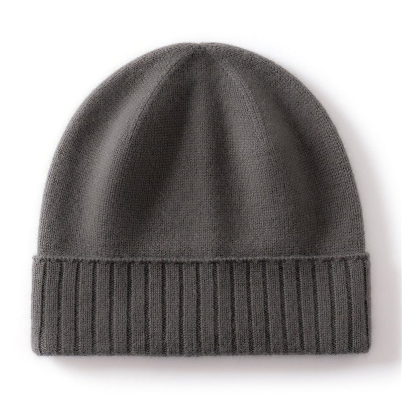 Cashmere Beanie Ribbed Cuff Winter Pure Cashmere Knit Cap Cashmere Hat