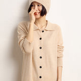 Cashmere Button Down Cardigan Dress Long Cashmere Sweater Dress