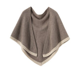 Cashmere Knit Cape for Women Cashmere Poncho Shawl Triangle Cashmere Scarf