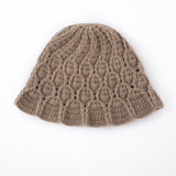 Chunky Cashmere Bucket Hat Cashmere Hat Flared Brim Cashmere Cloche Hat