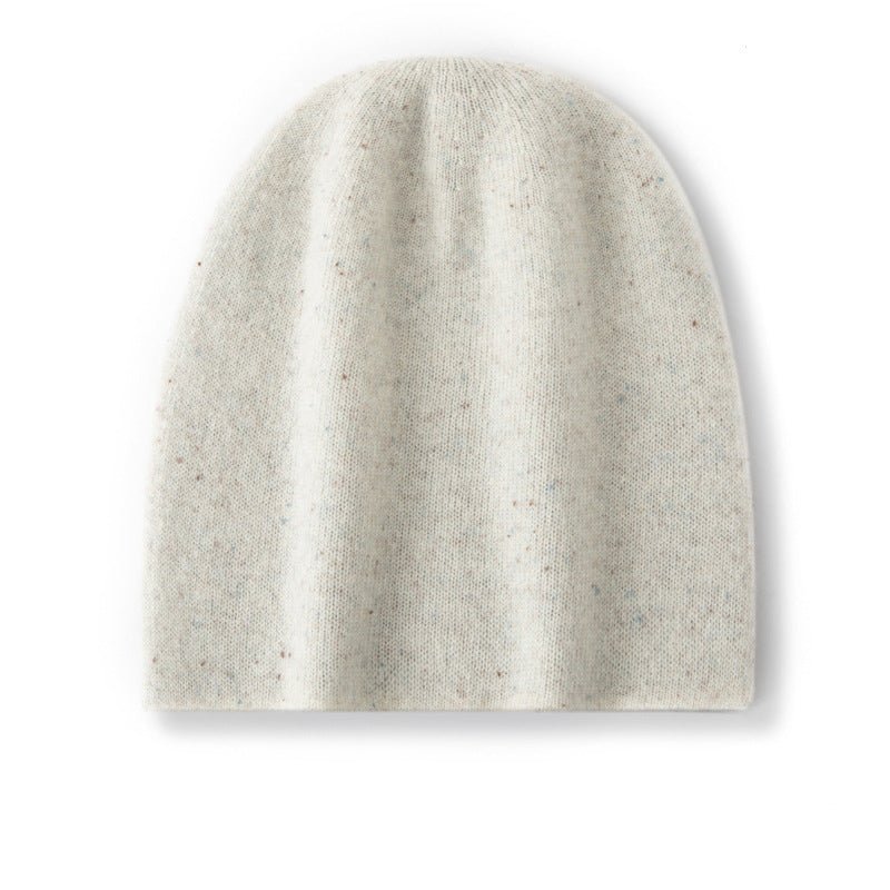 Double - Layer Cashmere Speckled Beanie Thickened Cashmere Winter Hat