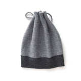 Dual - Use Cashmere Hat and Neck Warmer with Drawstring Cashmere Beanie and Neck Gaiter