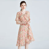 Floral pure Silk Dress for Ladies Guest Party Silk Floral Dresses
