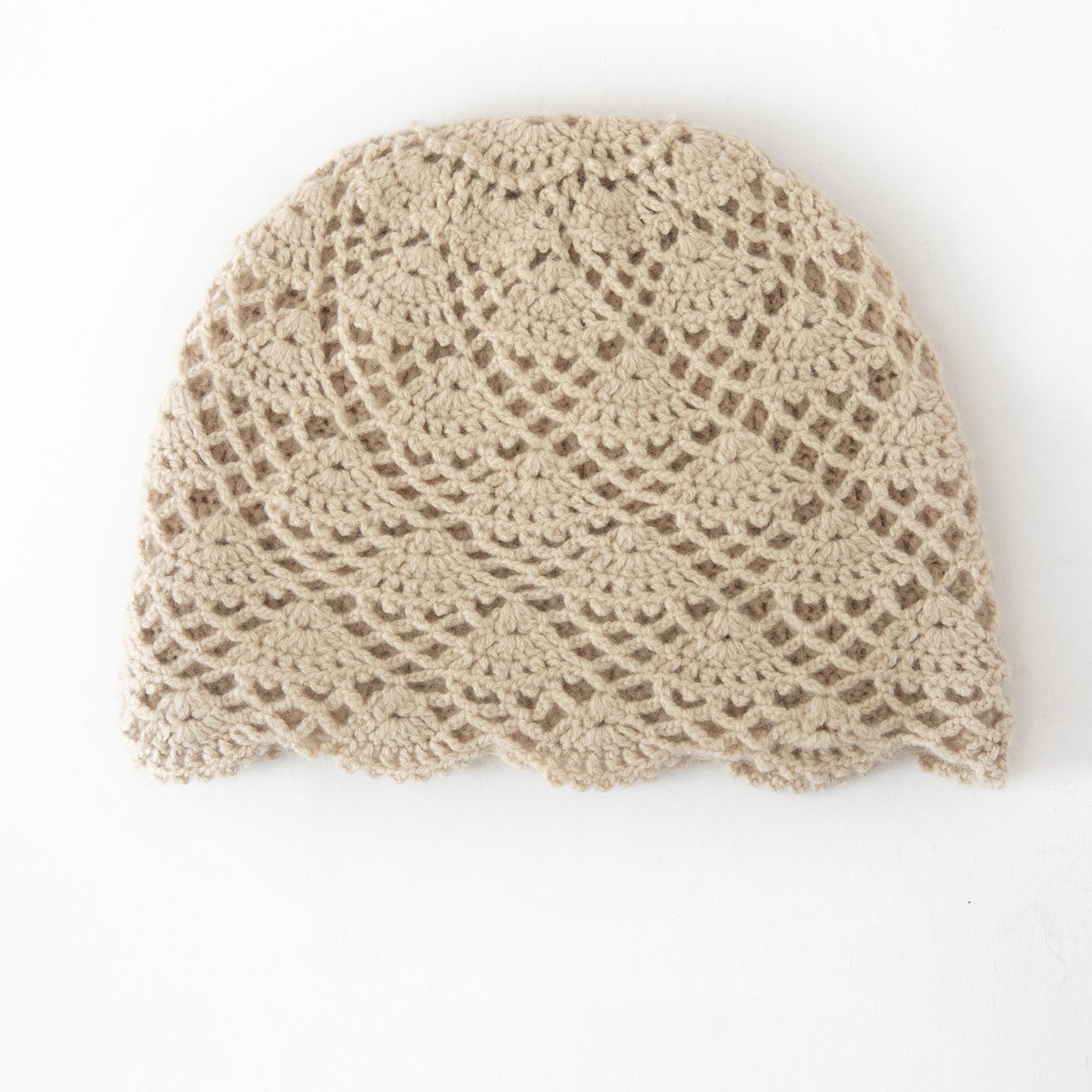 Handmade Crochet Cashmere Beanie for Women Cashmere Knit Hat