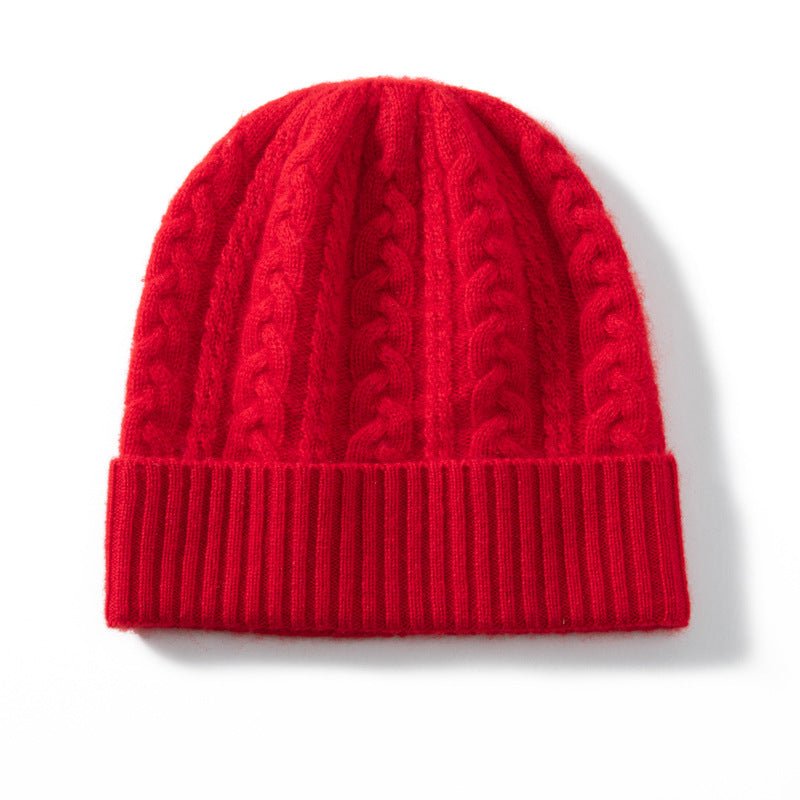 kids cashmere hat girls boys winter thick cold - proof warm knitted earmuffs cashmere beanie