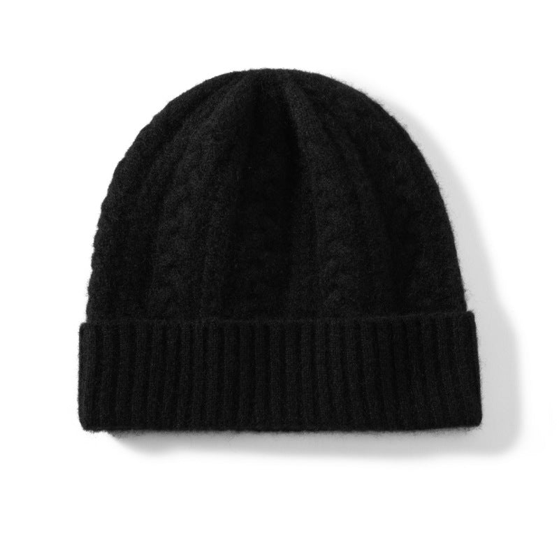 kids cashmere hat girls boys winter thick cold - proof warm knitted earmuffs cashmere beanie