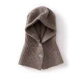 Kids Cashmere Knit Hood Cashmere Balaclava for Boys and Girls