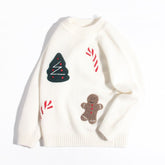 Kids Cashmere Sweater Candy Cane Christmas Tree Cashmere Pullover