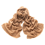 Long Cut - out Cashmere Scarf for Women Double Layer Solid Cashmere Shawl and Wraps