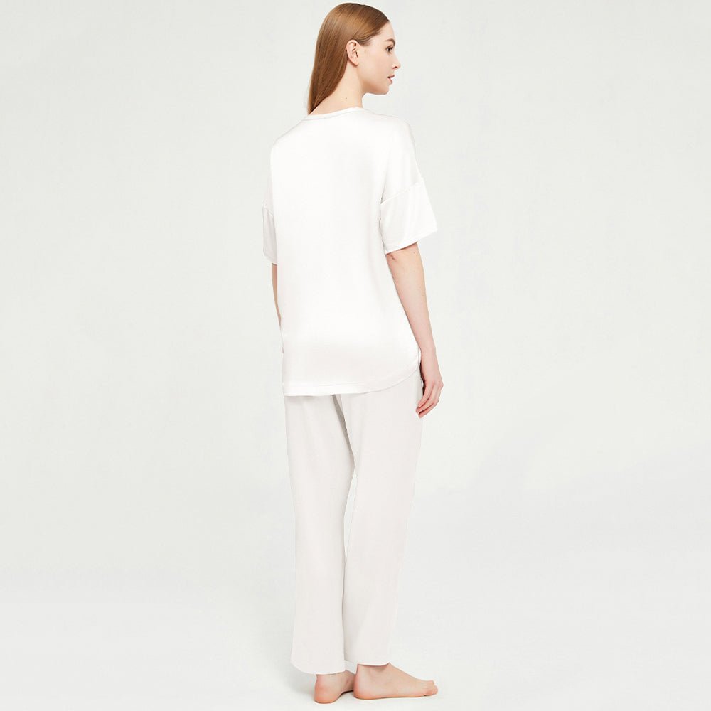 Loose silk pajamas set 100% Mulberry soft comfy Silk sleepwear