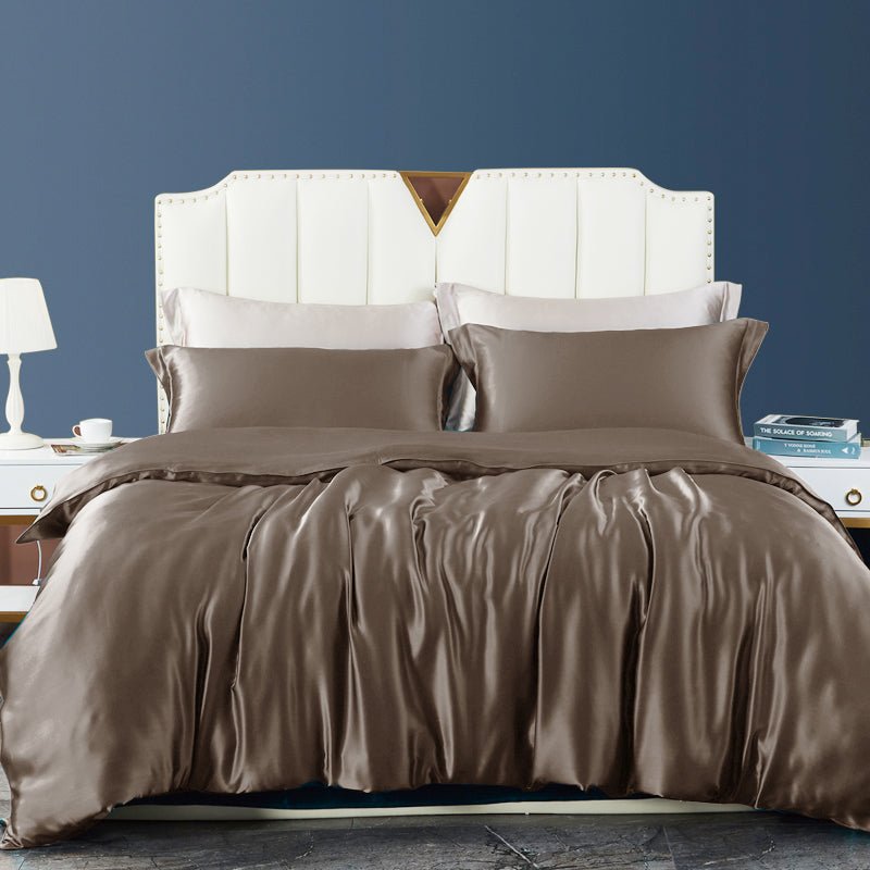 Luxury Grade 6A 100% 19 Momme 4PCS Duvet Cover Set (Flat Sheet)