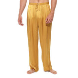 Mens Silk Pajama Long Pants Silk Pajamas Bottoms Sleep Pants