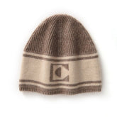 Pure Cashmere Beanie Ribbed Knit Cashmere Hat Lightweight Winter Cap