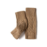 pure cashmere gloves womens fingerless gloves wrist protection knitted half finger gloves
