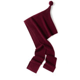 Pure Cashmere Hooded Scarf with Pom Soft Cashmere Hooded Wrap Scarf
