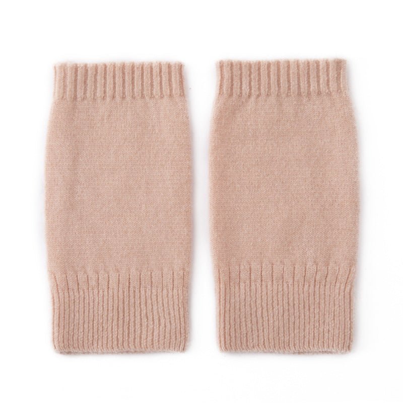 Pure Cashmere Knit Fingerless Gloves Cashmere Wrist Warmers Cashmere Mitts