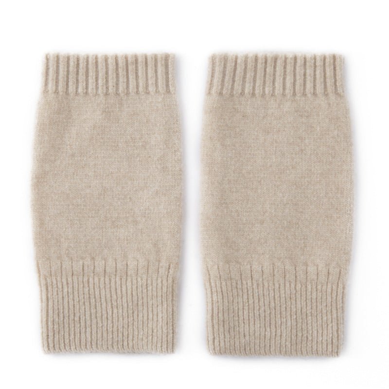 Pure Cashmere Knit Fingerless Gloves Cashmere Wrist Warmers Cashmere Mitts