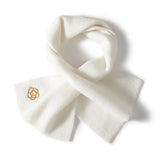 Pure Cashmere Scarf Cashmere Neck Warmer with Embroidered Flower