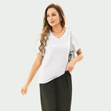 Pure Silk Blouses Short Sleeves Womens Pure Silk Top