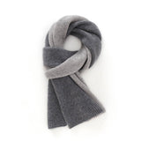 Rib Knit Cashmere Scarf Colorblock Cashmere Wrap for Men and Women