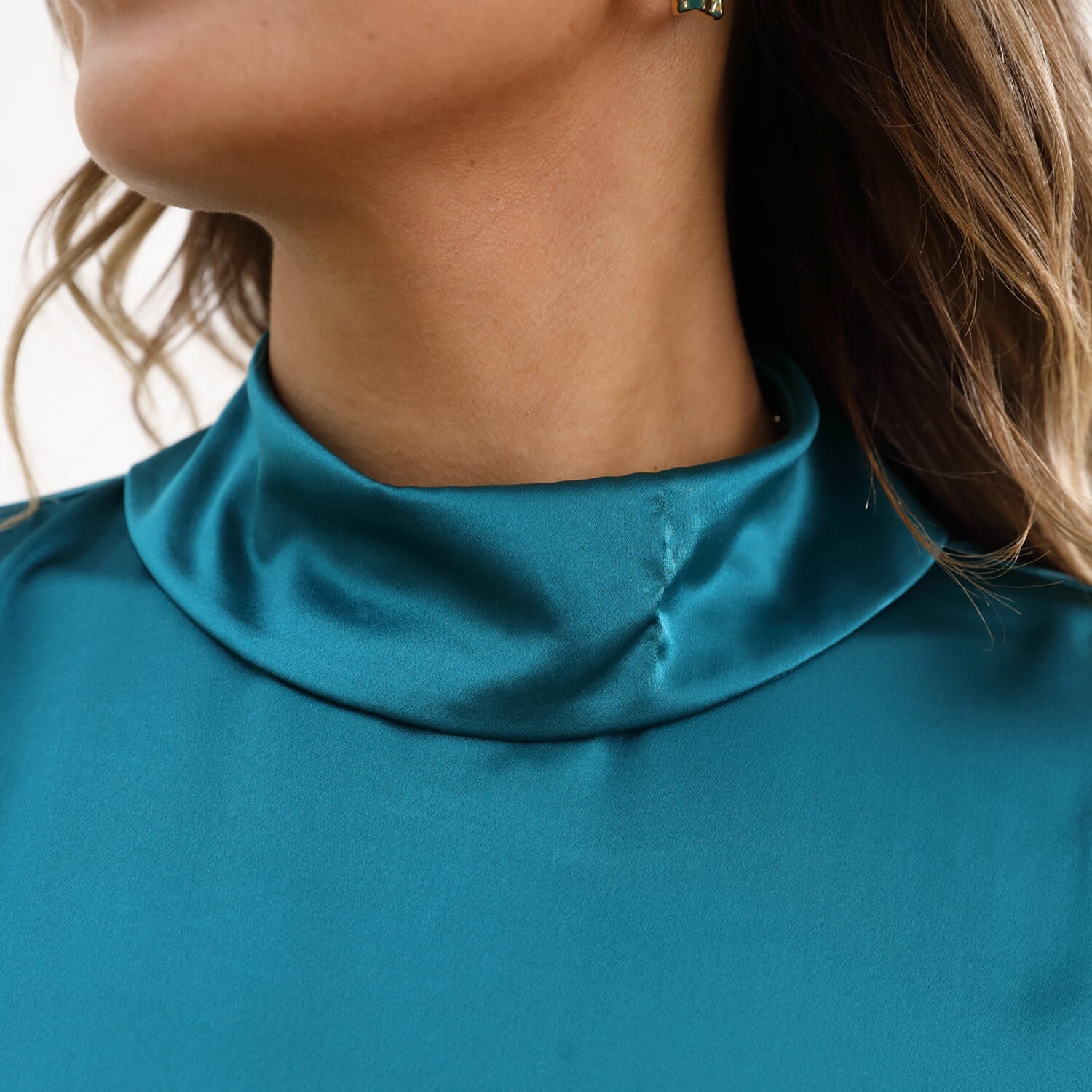 Silk Blouses For Women 100% Stand Collar Office Silk Shirts