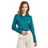 Silk Blouses For Women Long Sleeve Silk Button Shirts