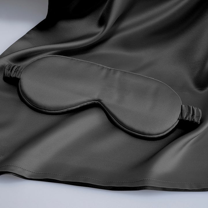 Silk Travel Essential Set 4 PCS Silk Pillowcase Scrunchy And Eyemask