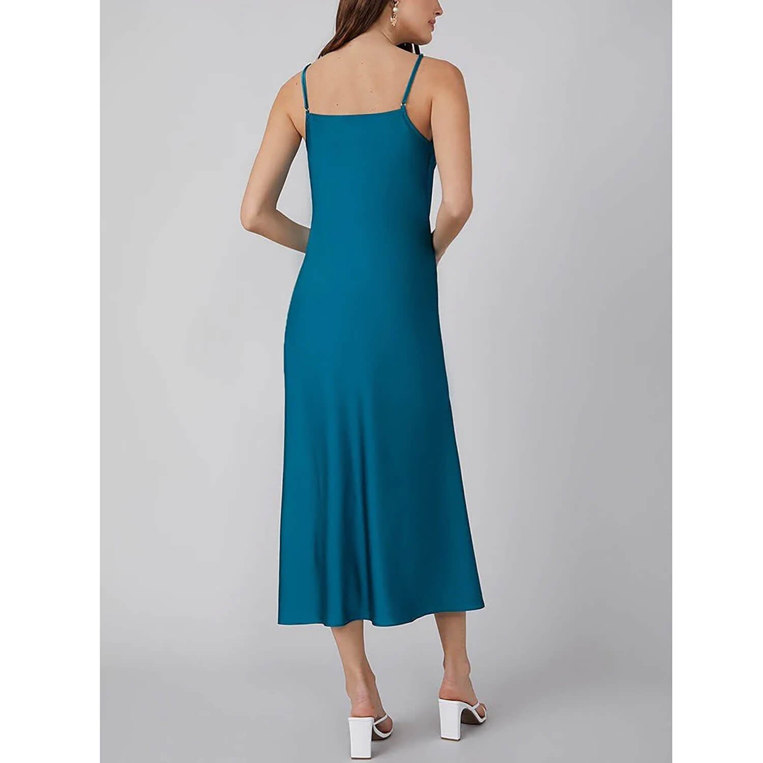 Summer Silk Dress Ladies Cowl Neck Pure Silk Slip Dress