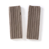 Unisex Ribbed Cashmere Hand Warmers Fingerless Cashmere Gloves
