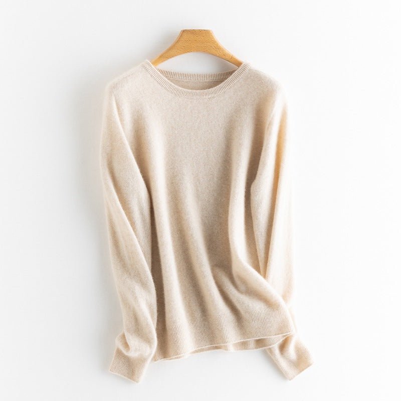 Womens Boat Neck Cashmere Sweater Long Sleeve Cashmere Pullover