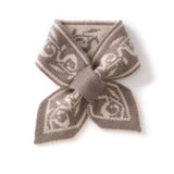 Womens Bow Knot Cashmere Scarf Soft Knit Small Cashmere Neck Wrap