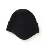 Womens Folded Brim Cashmere Hat Ribbed Cashmere Hat