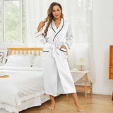 Womens Long Silk Robes 100% Pure Silk Bathrobe Silk Gown
