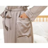 Womens Long Silk Robes 100% Pure Silk Bathrobe Silk Gown
