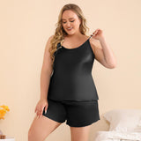 Women's Plus Size Silk Camisole Set Sexy Silk Cami Sleepwear