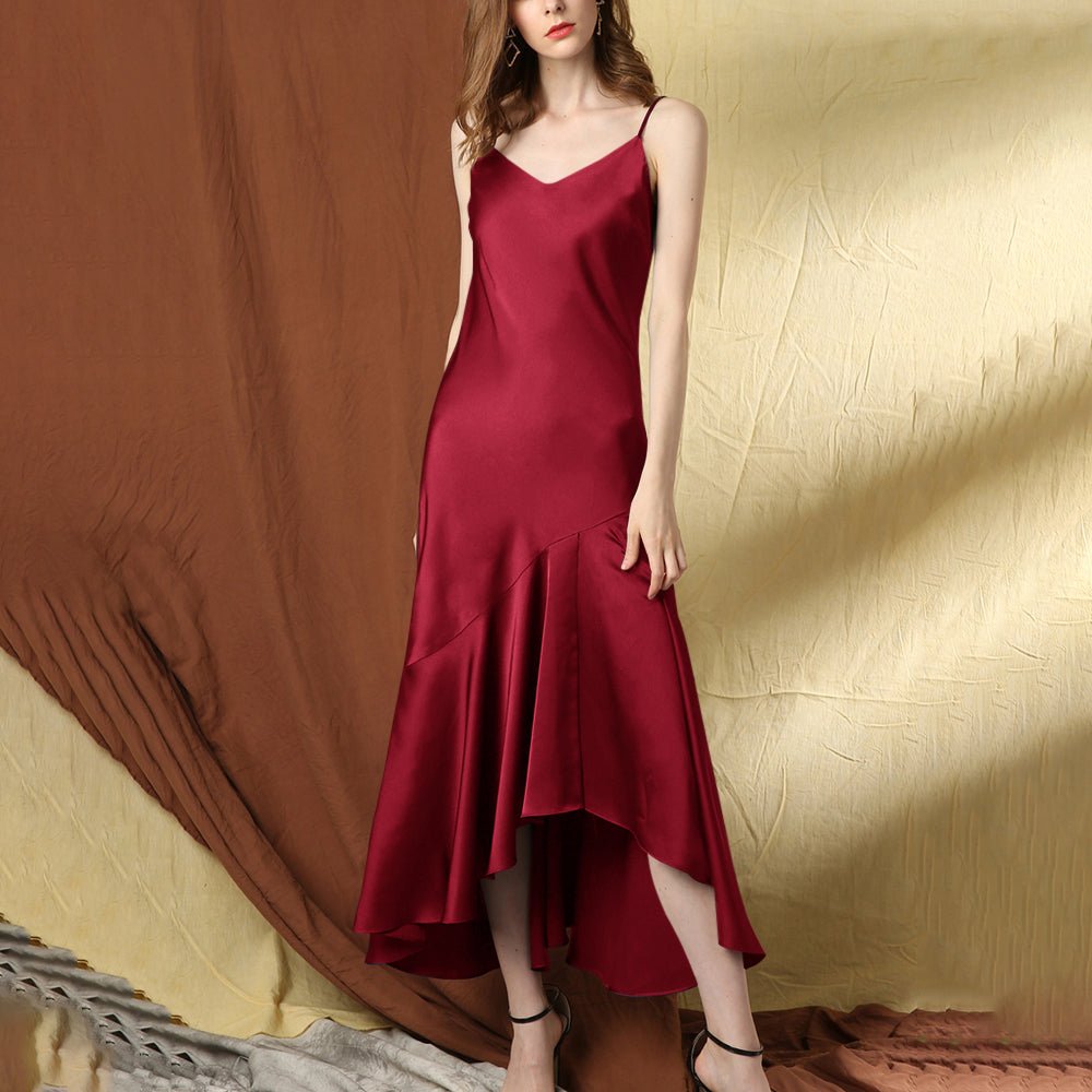 Womens Sexy Silk Dress Wedding Evening Formal Dresses