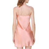 Women's Silk Lace Nightdress V Neck Mulberry Pure Silk Nightgown