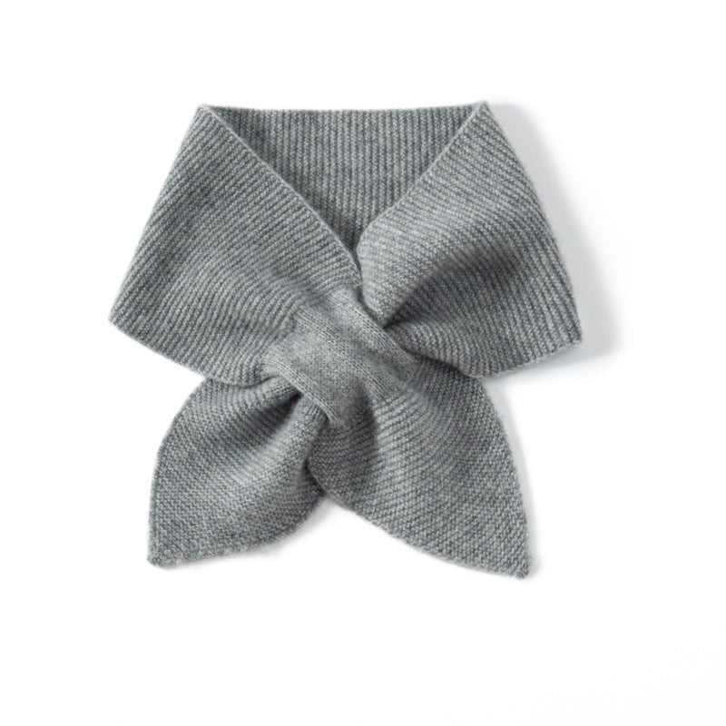 Womens Soft Cashmere Knitted Scarf Women Pull Through Cashmere Neck Warmer