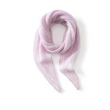 Womens Striped Cashmere Triangle Scarf Soft Knit Cashmere Neck Scarf Purple S