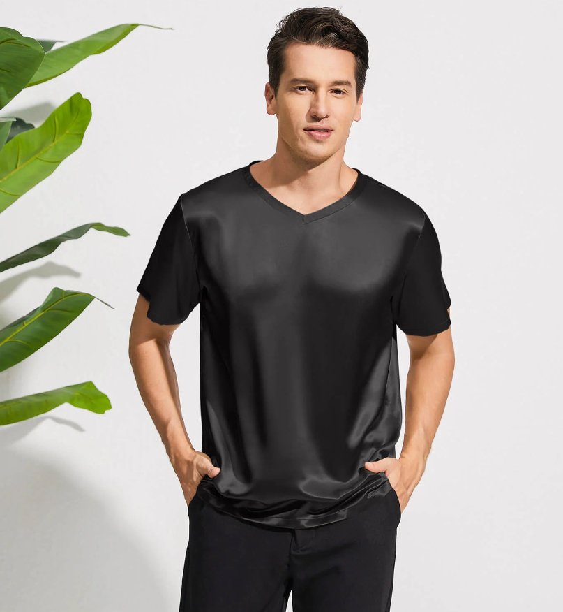 Men Silk T-Shirts