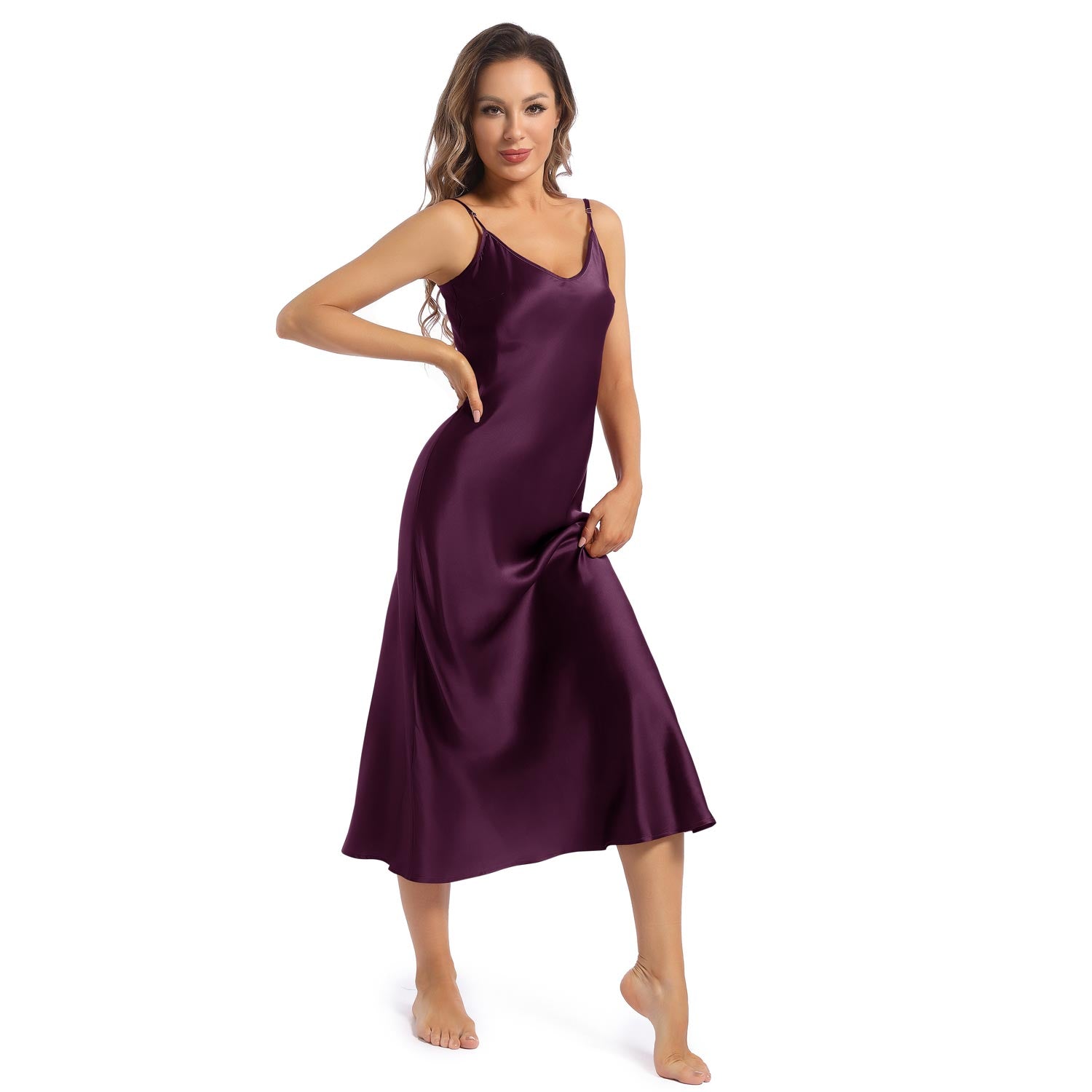 Purple Silk Dress